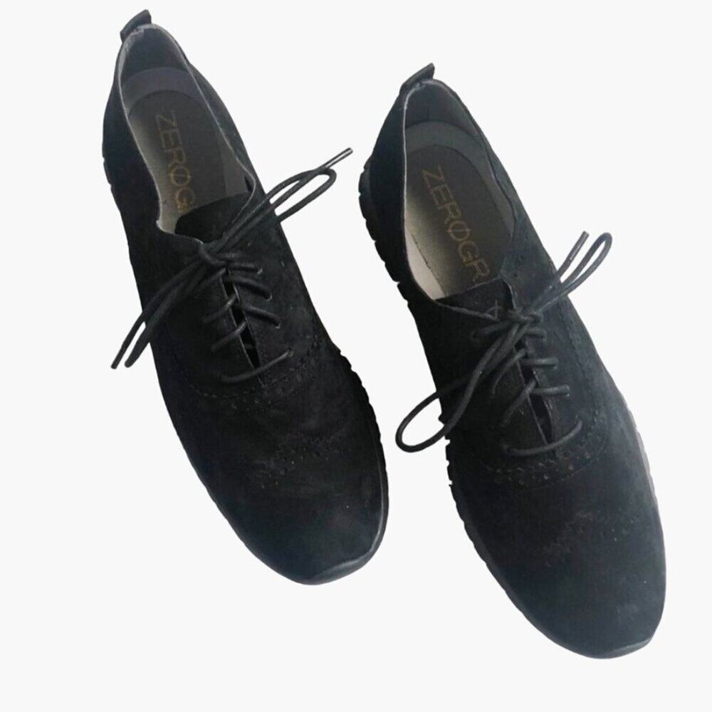 Cole Haan Black Suede Size 11 Zero Grand Sneakers Excellent LIKE NEW condition W